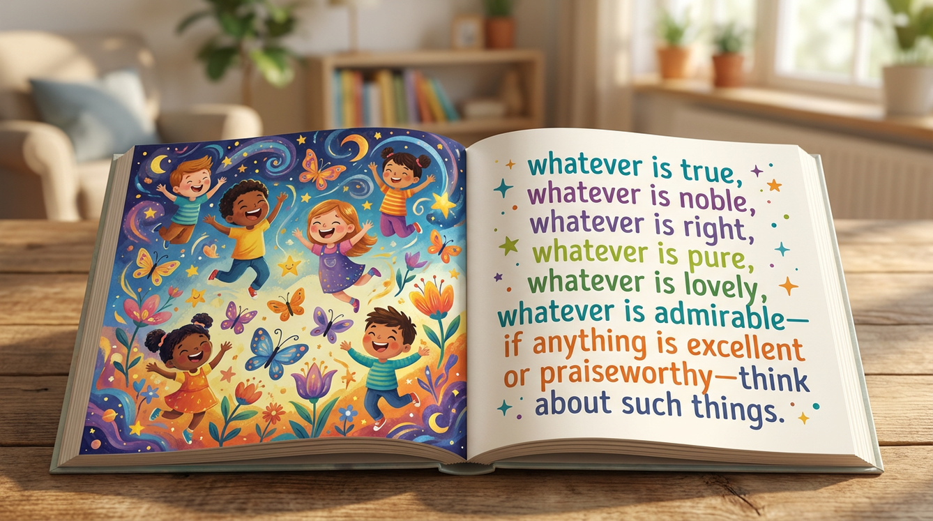 Philippians 4:8 - Whatever is true, noble, right, pure, lovely, admirable